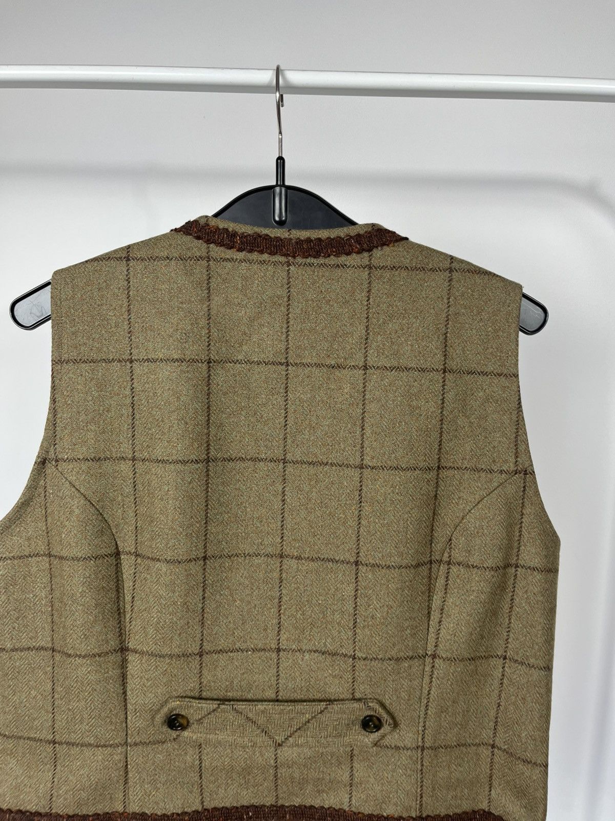 Other Oliver Brown England Wool Tweed Checked Vest Size 16 Size L / US 10 / IT 46 - 10 Thumbnail
