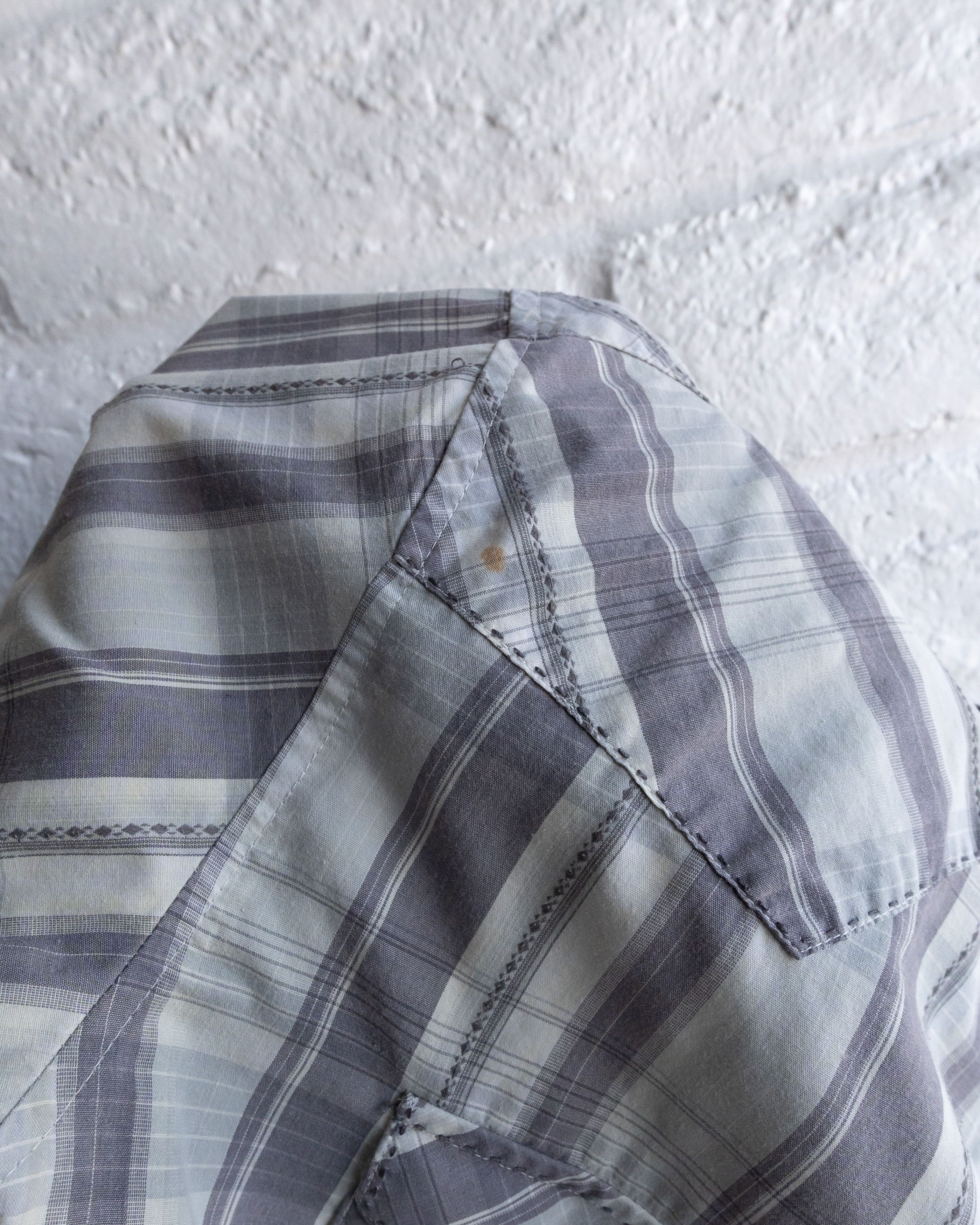 Wrangler Vintage 90s Wrangler Western Shirt Tonal Gray Plaid Men's XL Size US XL / EU 56 / 4 - 4 Thumbnail