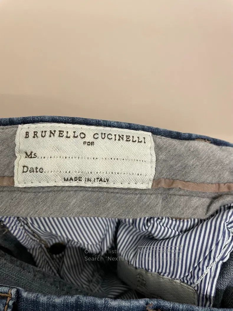 Brunello Cucinelli Brunello Cucinelli Blue Cotton Denim Pants Size 25" / US 0 / IT 36 - 4 Thumbnail