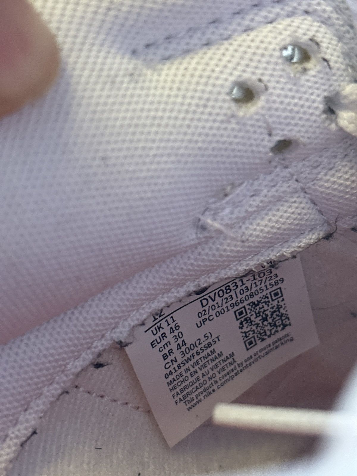 Nike Nike Dunks White and Red Size US 12 / EU 45 - 2 Thumbnail