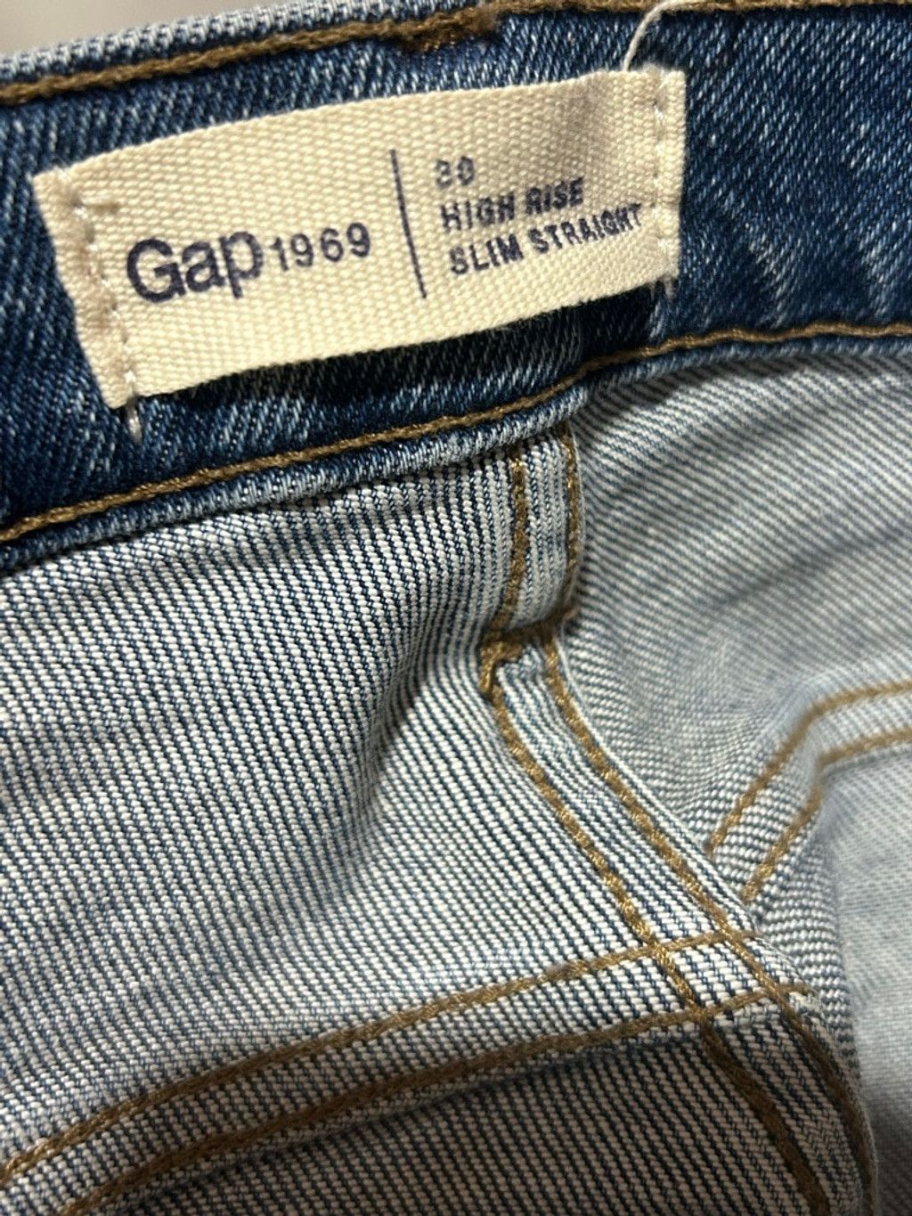 Gap Women's Gap Blue High Rise Slim Straight Jeans Size 30 Size 30" / US 8 / IT 44 - 4 Thumbnail