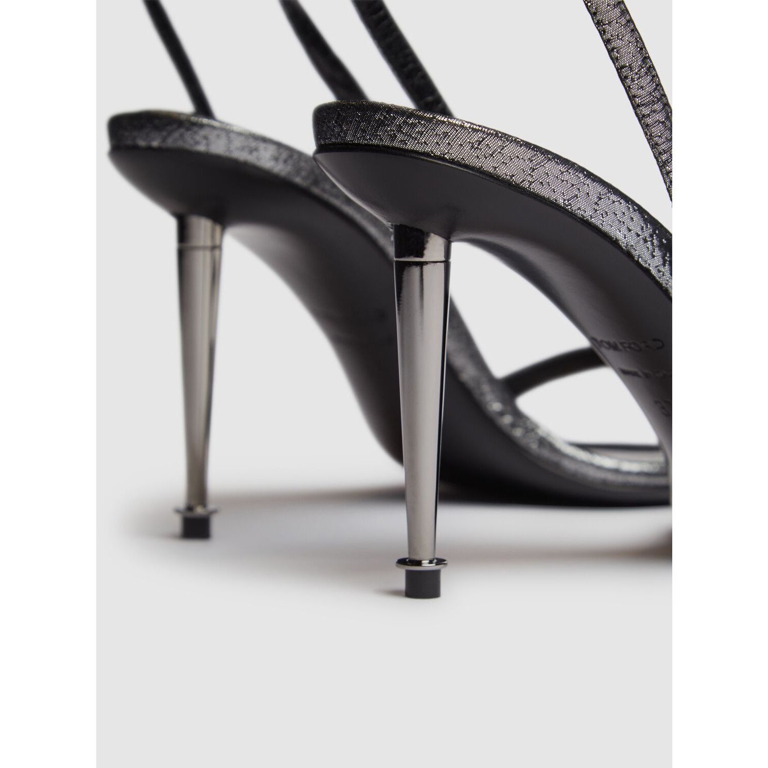 Tom Ford TOM FORD Padlock SIlver/Black 85mm Sandals New & Authentic ( Size US 11 / IT 41 - 4 Thumbnail