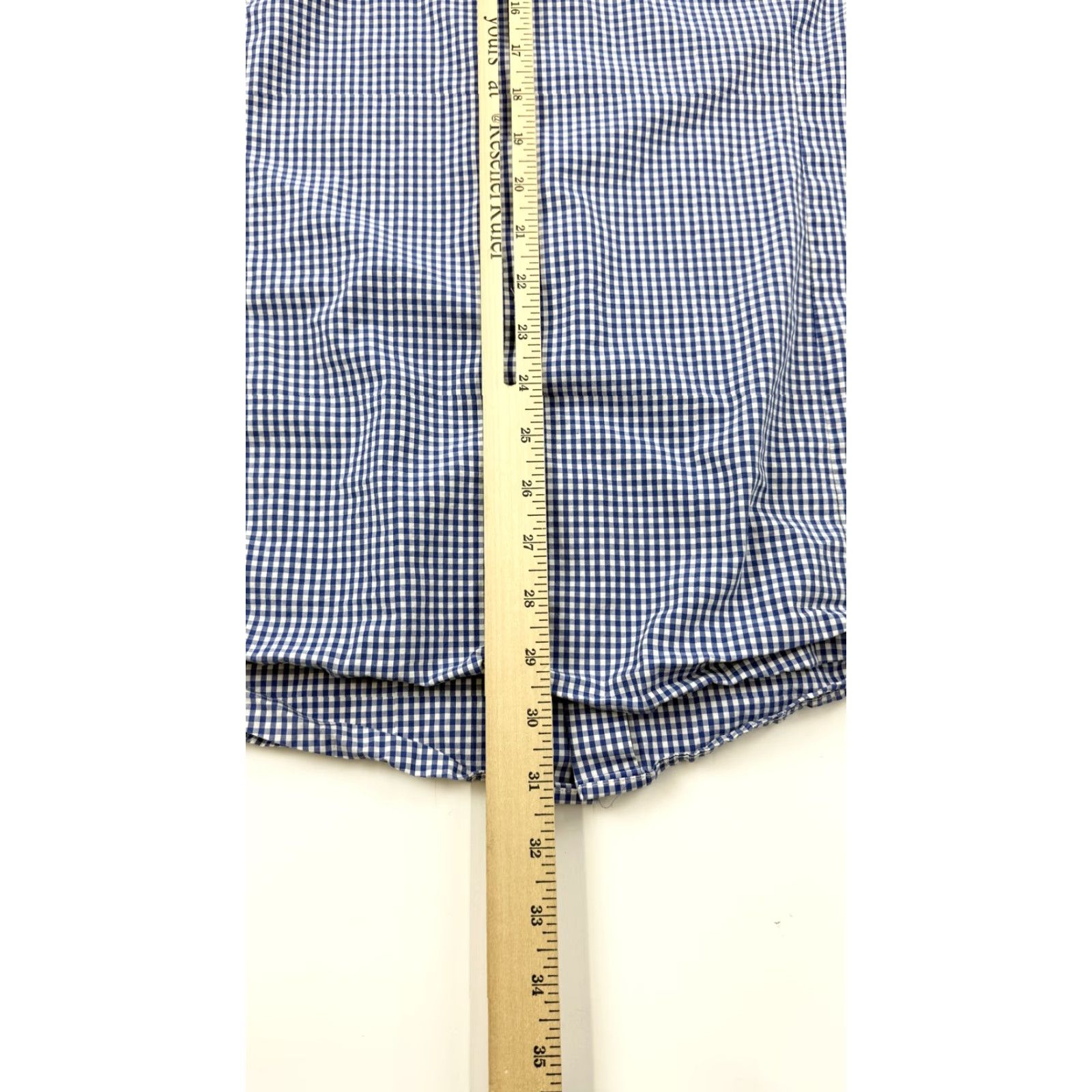 Banana Republic Banana Republic Shirt Mens XL Grant Fit Supima Button Up Gingham Dress Shirt Size 46R - 6 Thumbnail
