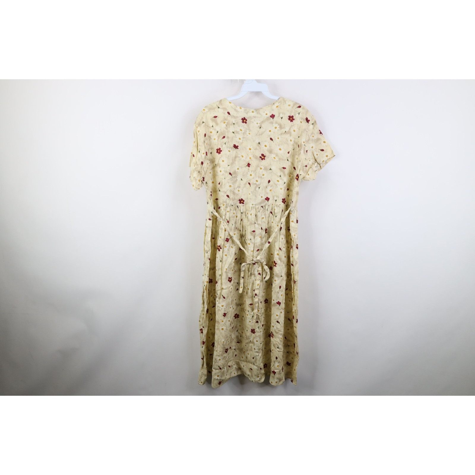 Vintage Vintage 90s Country Primitive Rayon Gabardine Flower Dress Size L / US 10 / IT 46 - 12 Thumbnail