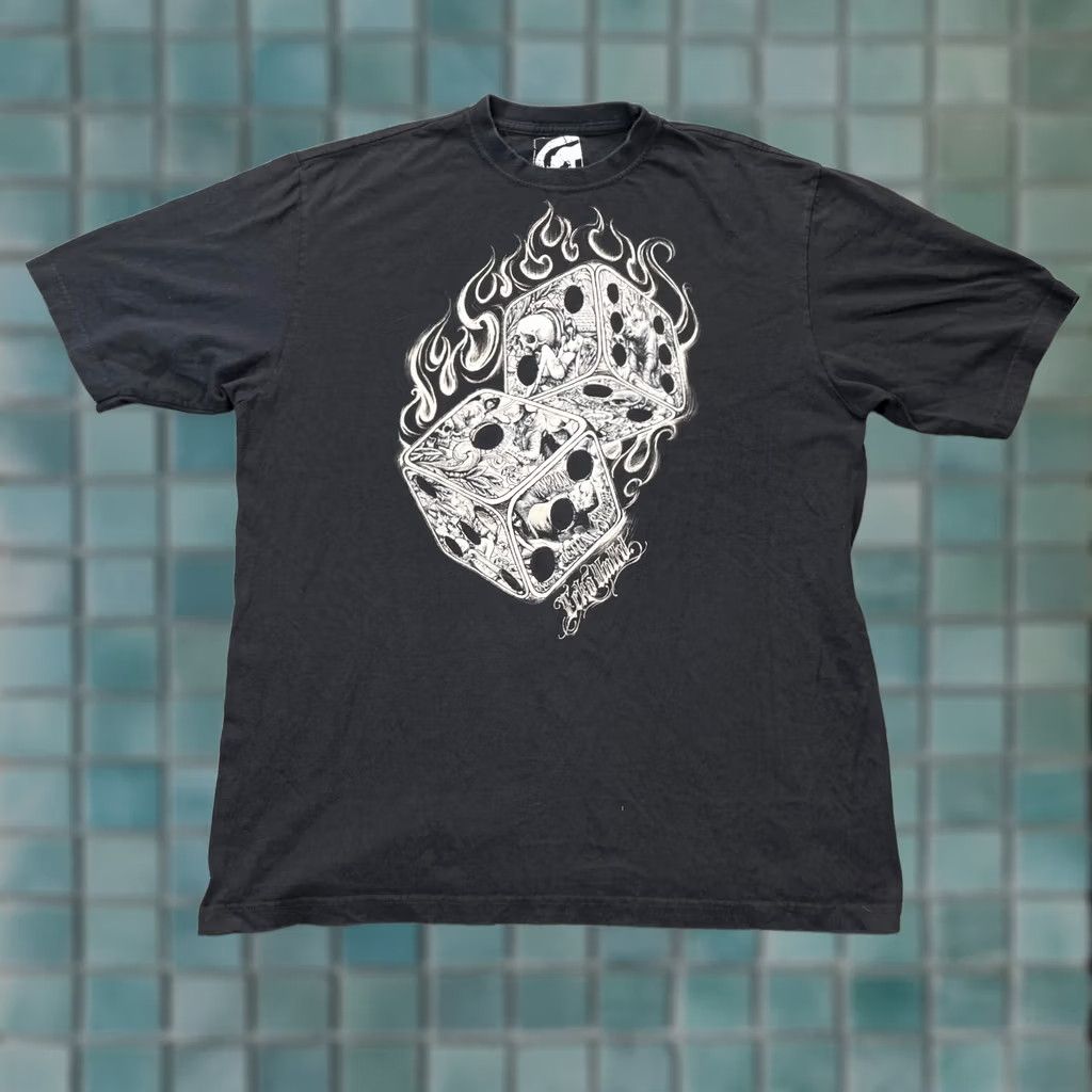 Ecko Unltd. VINTAGE Ecko Unltd. Shirt Mens 2XL Black Graphic Print Crew Neck Short Sleeve Hip Hop Baggy Streetwear Flames Dice Pattern Logo T-Shirt Size US XXL / EU 58 / 5 - 1 Thumbnail