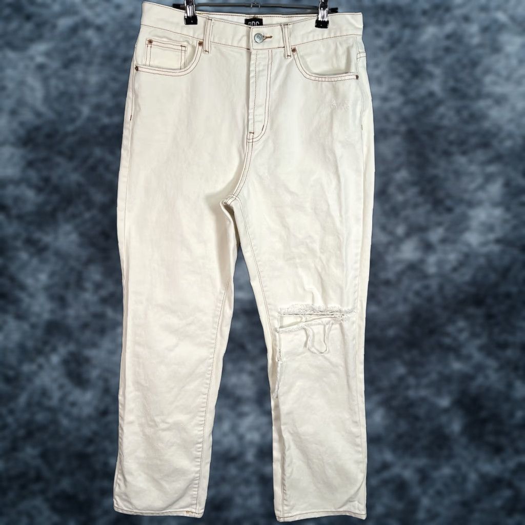 Bdg VINTAGE BDG Urban Outfitters White Jeans Womens 29 Straight Leg Denim Cotton 30 In Waist 29 In Inseam Size 29" - 1 Thumbnail