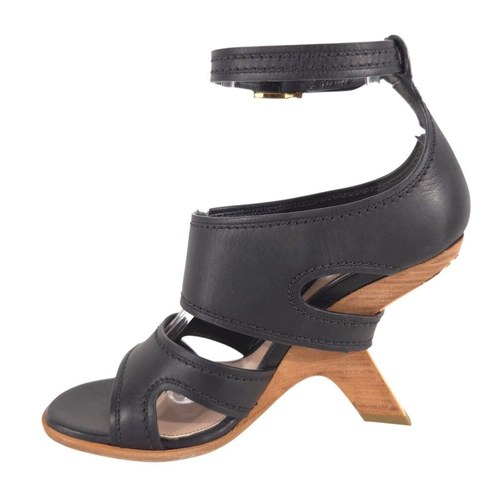 Alexander McQueen Alexander McQueen Sculptural Wood Wedge Sandals US 8 EU 38 Size US 8 / IT 38 - 8 Thumbnail