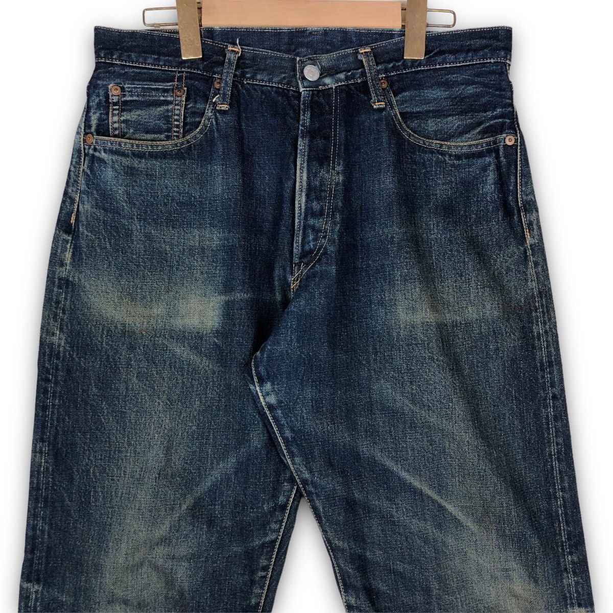 Vintage Vintage Jack The Ripper & Co Distressed Denim Jeans Size US 33 - 2 Thumbnail
