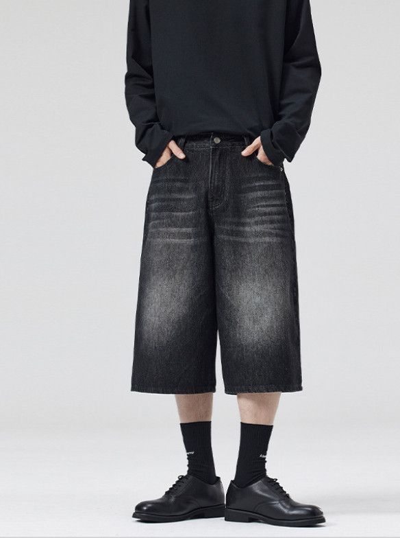 Japanese Brand Men's wide-leg loose American baggy denim shorts Size US 32 / EU 48 - 1 Thumbnail