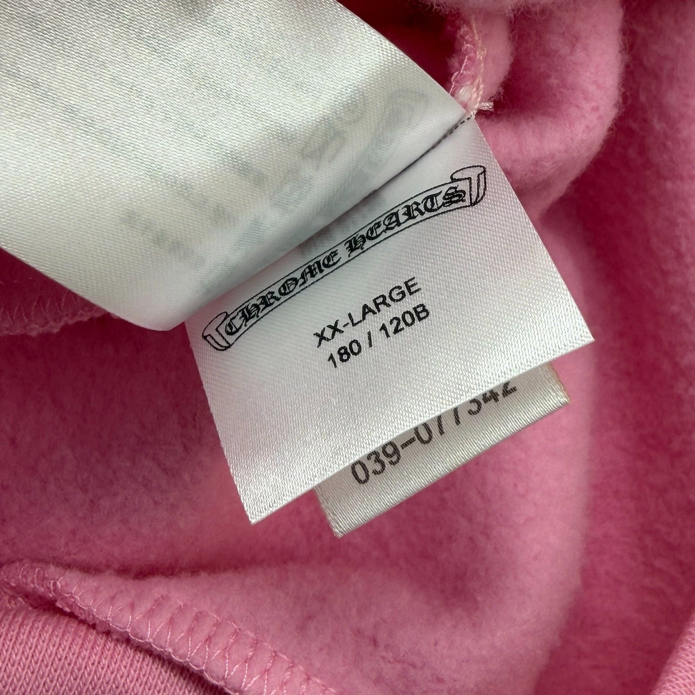 Chrome Hearts Chrome Hearts Red T-bar Logo Hoodie Pink XXL Size US XXL / EU 58 / 5 - 7 Thumbnail
