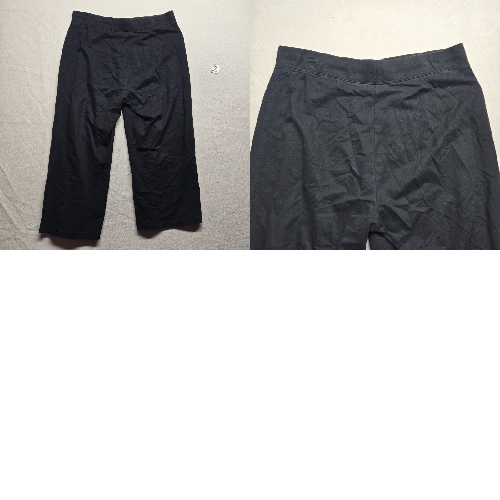 Vintage Kim Rogers Black Dress Capri Pants Women XL Plus Size Size 26" / US 2 / IT 38 - 8 Thumbnail