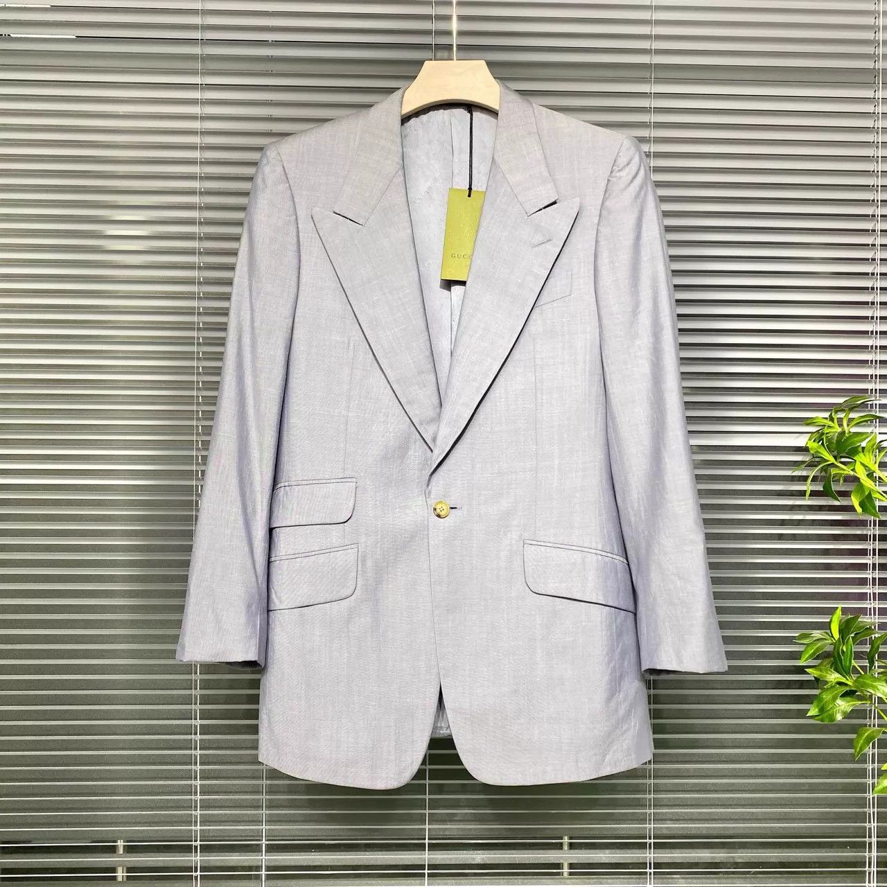 Gucci GUCCI Custom SB Blue Blazer w/ Embroidered AO Logo Lining Size US S / EU 44-46 / 1 - 1 Thumbnail