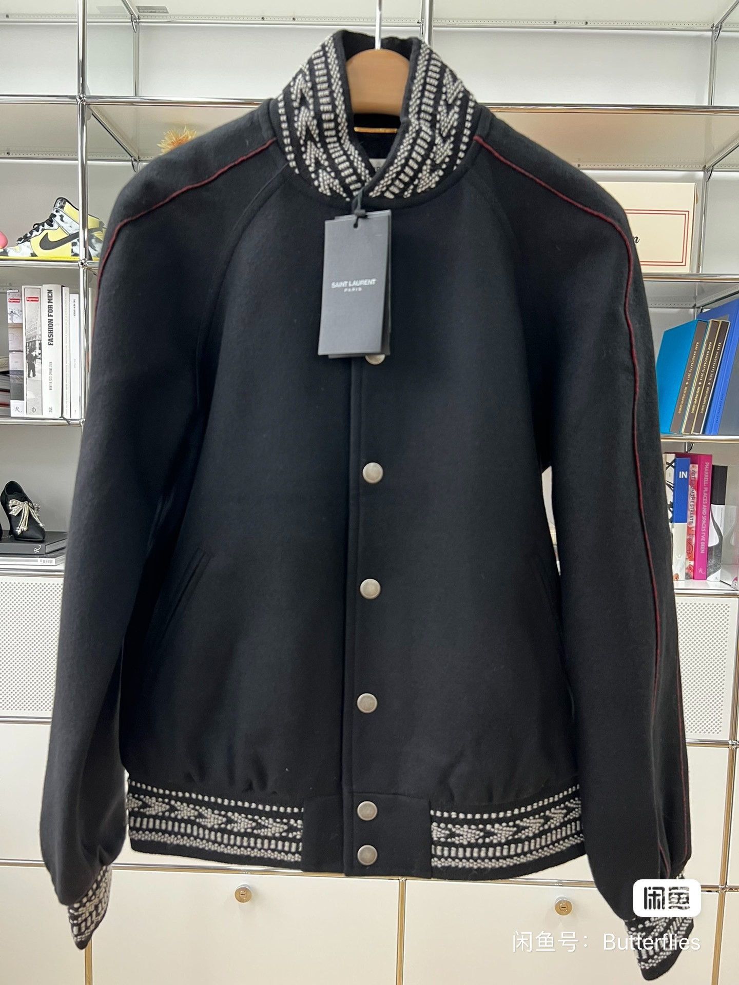 Saint Laurent Paris Saint Laurent Black Wool Jacket Size XS / US 0-2 / IT 36-38 - 1 Thumbnail