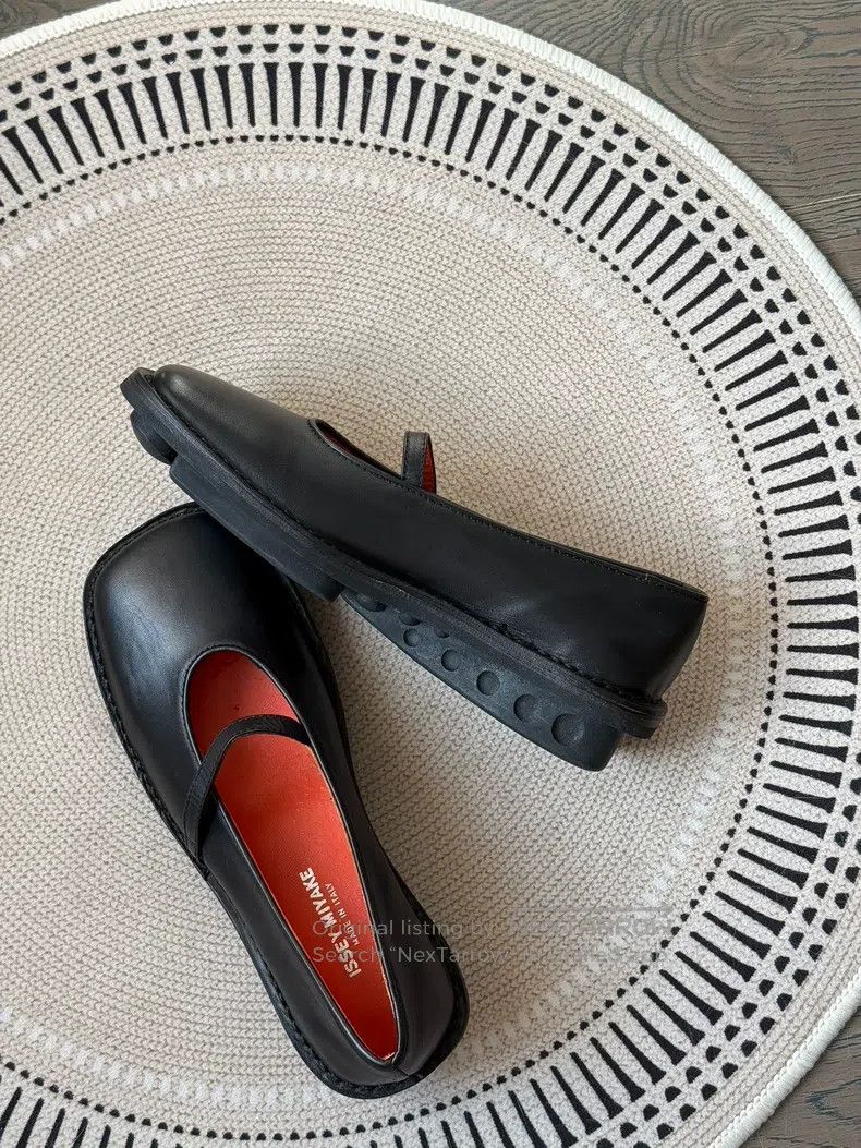 Issey Miyake Issey Miyake Square Toe Special-shaped Mary Jane Shoes Size US 4.5 / IT 34.5 - 2 Thumbnail