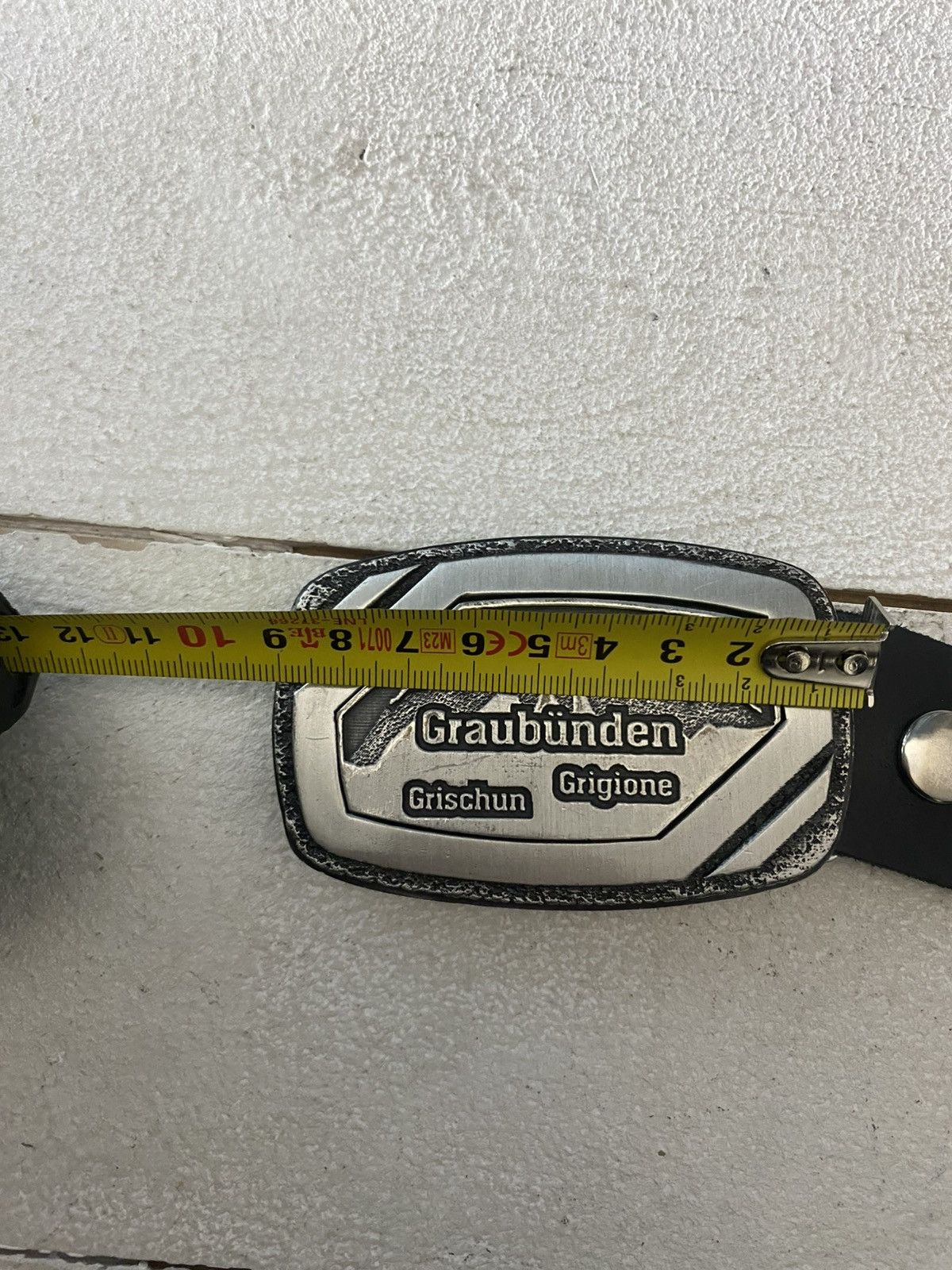 Vintage Vintage 90’s Switzerland Buckle Graubünden Leather YK2 Belt Size ONE SIZE - 11 Thumbnail