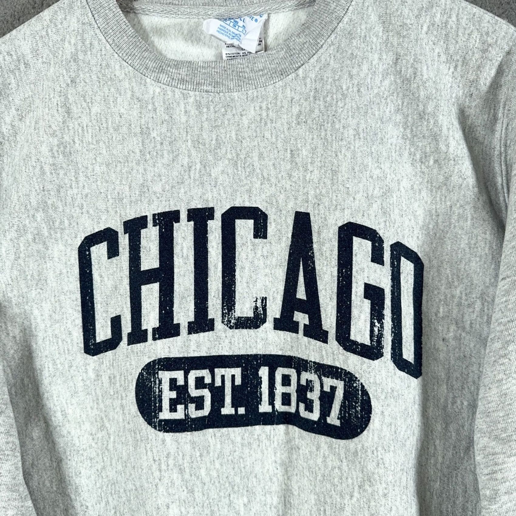 Champion VINTAGE Champion Sweatshirt Chicago Reverse Weave Gray Pullover Small Men Regular Crew Neck Logo 90s Travel Y2K Size US S / EU 44-46 / 1 - 4 Thumbnail
