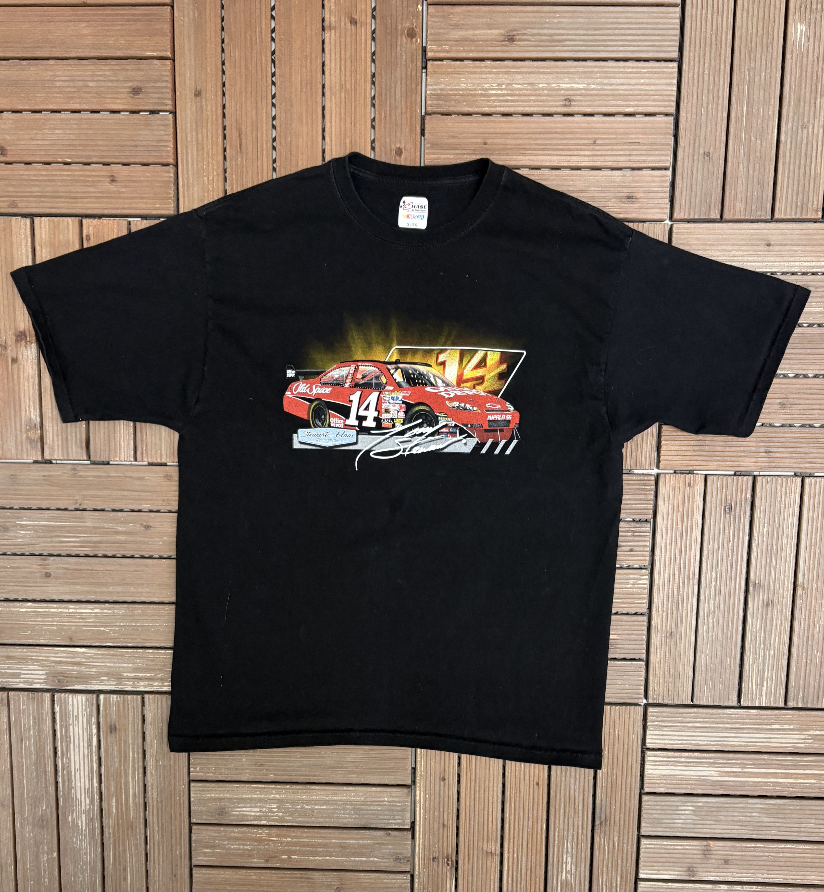 Vintage Tony Stewart Stewart-Haas Racing NASCAR Vintage T-Shirt Tee Size US XL / EU 56 / 4 - 1 Thumbnail