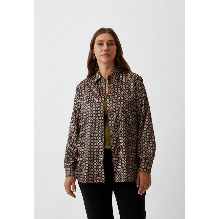 Marina Rinaldi Marina Rinaldi Falda Geometric Print Blouse Buttons Plus 22 Size 3XL / US 20-22 - 1 Thumbnail