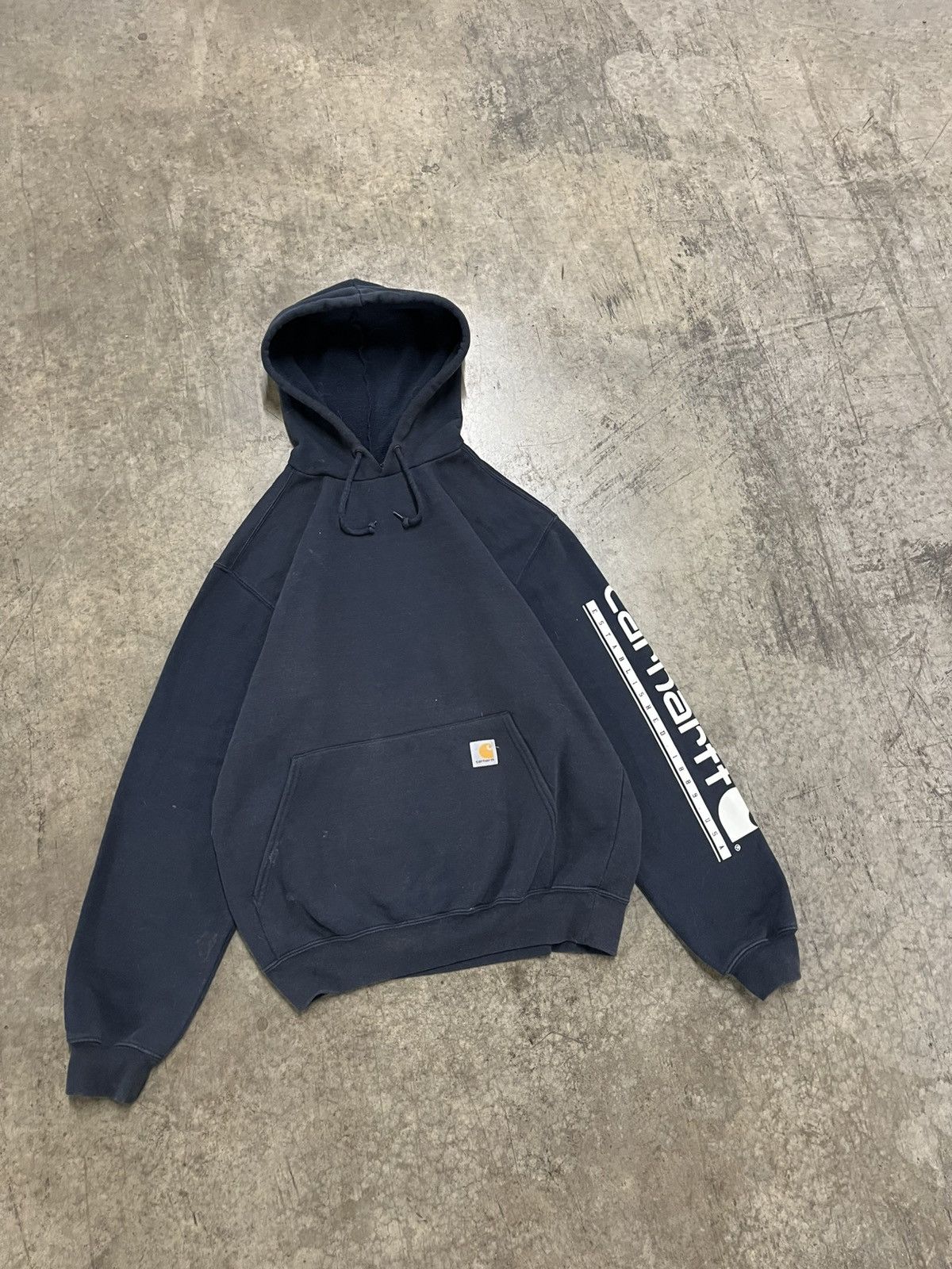 Carhartt × Vintage Carhartt hoodie vintage navy blue boxy streetwear hype Size US M / EU 48-50 / 2 - 3 Thumbnail
