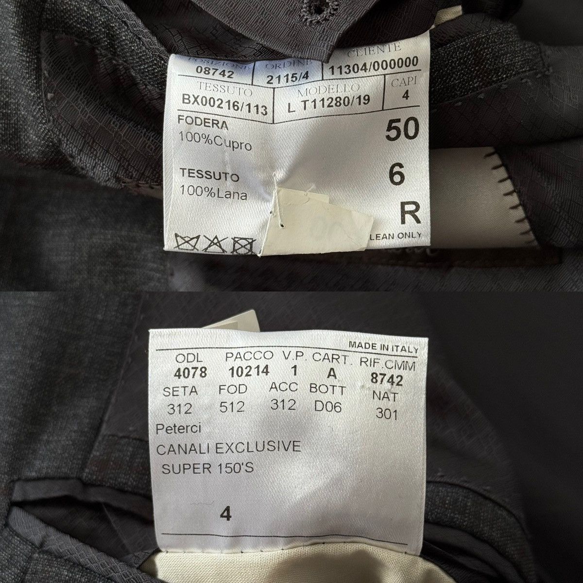 Canali Canali Exclusive Super 150’s Two Button Grey Wool Suit Size 40R - 8 Thumbnail