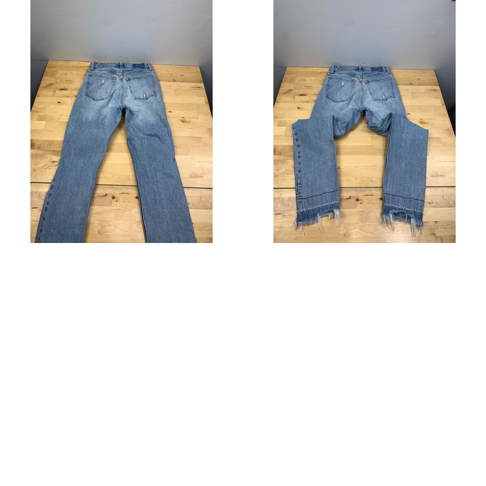 Abercrombie & Fitch Abercrombie & Fitch High Rise Mom Jeans Womens 26 Regular Blue Denim Distressed Pockets Stretch Jeans 1990s Womens Size 26" / US 2 / IT 38 - 8 Thumbnail