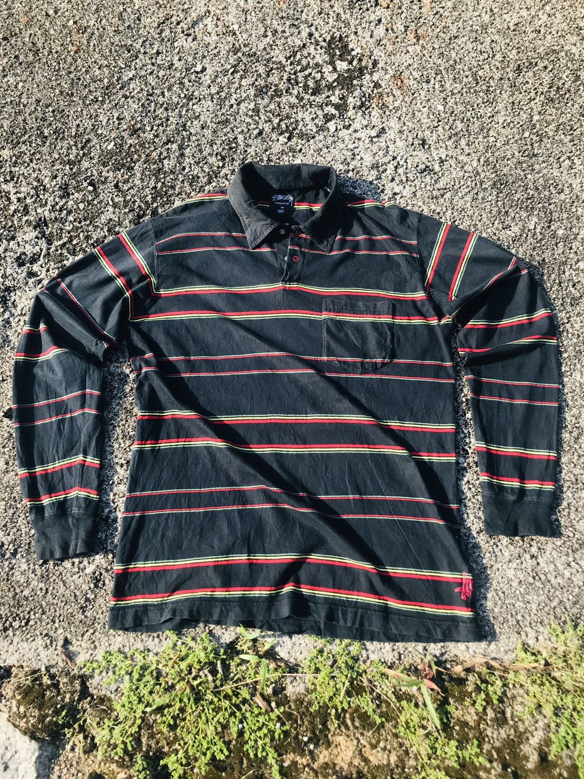 Stussy Vintage Stussy Rasta Polo Rugby Shirt Size US M / EU 48-50 / 2 - 1 Thumbnail