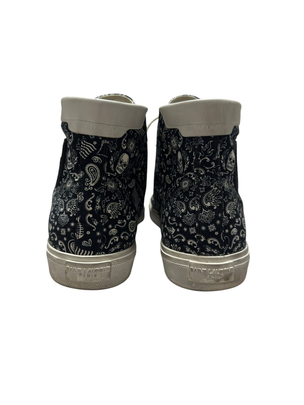Saint Laurent Paris Saint Laurent Paisley Black Bedford High Sneaker Size US 10.5 / EU 43-44 - 3 Thumbnail