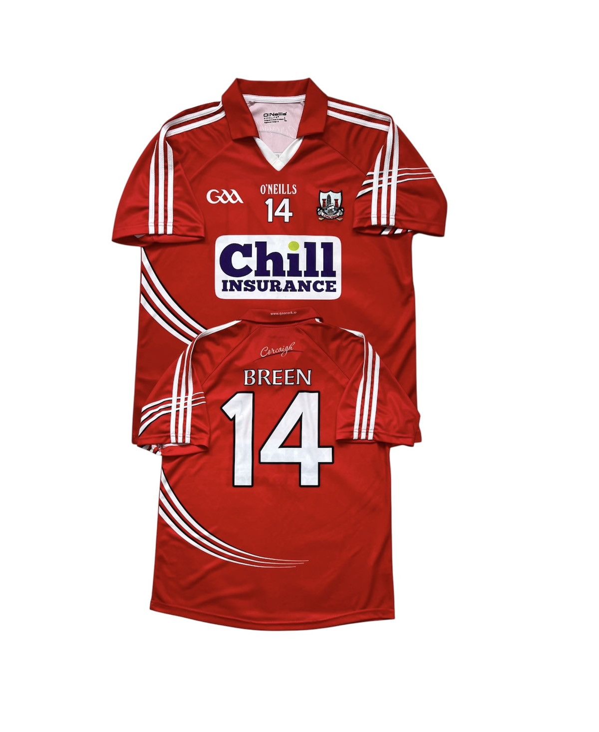 O'Neill Jersey O’neills Cork GAA Corcaigh 2016/2018 Breen #14 Size US L / EU 52-54 / 3 - 1 Thumbnail
