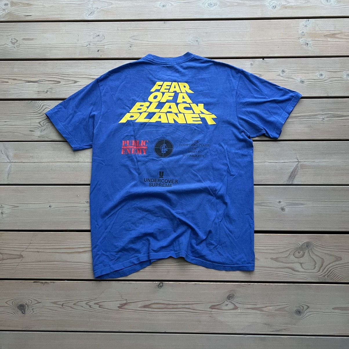 Public Enemy × Supreme × Undercover Supreme X Public Enemy X Undercover White House Tee Blue VTG Size US M / EU 48-50 / 2 - 8 Thumbnail