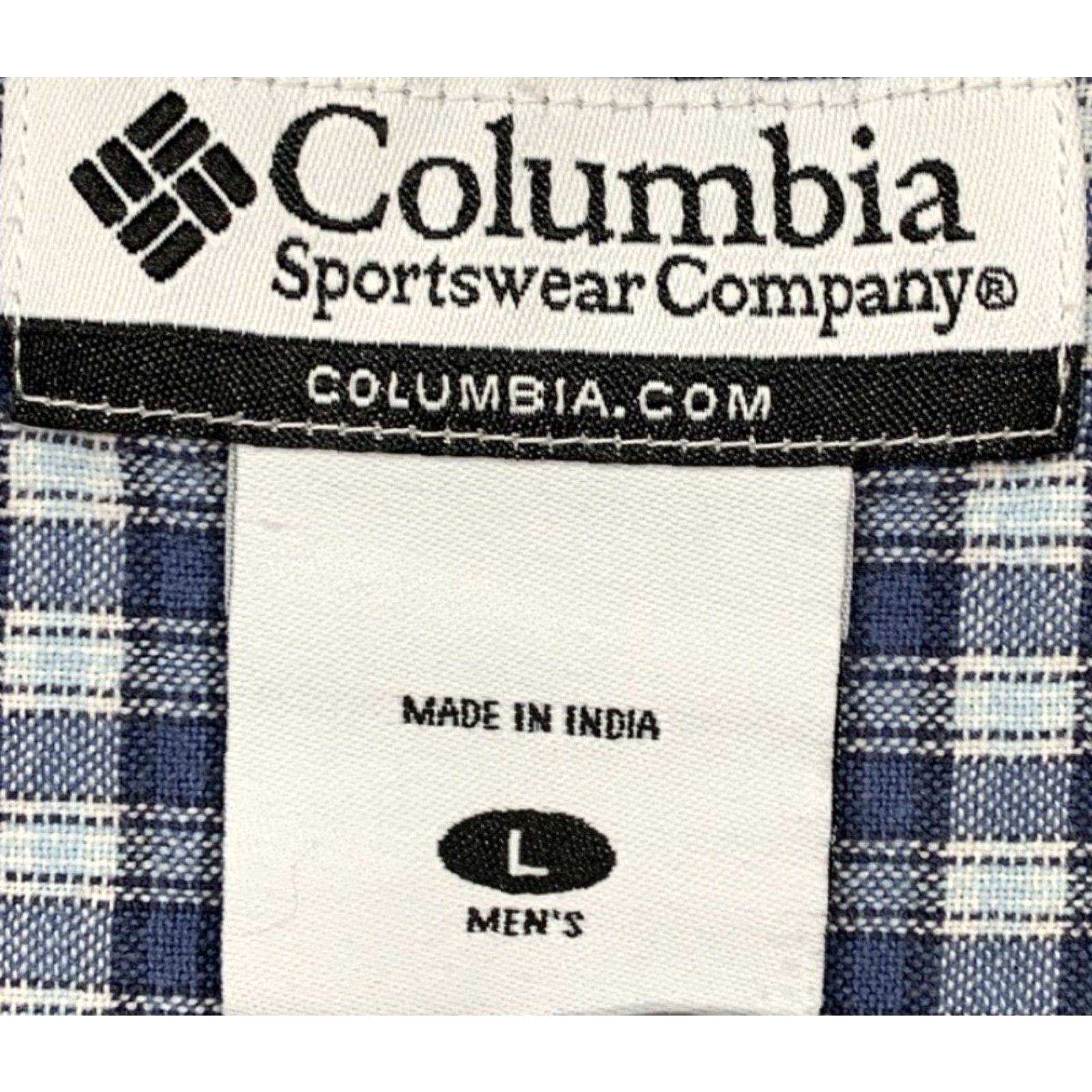 Vintage Columbia Button-Up Shirt Men’s Large Blue White Plaid Short Sleeve Logo Sportswear Size US L / EU 52-54 / 3 - 7 Thumbnail