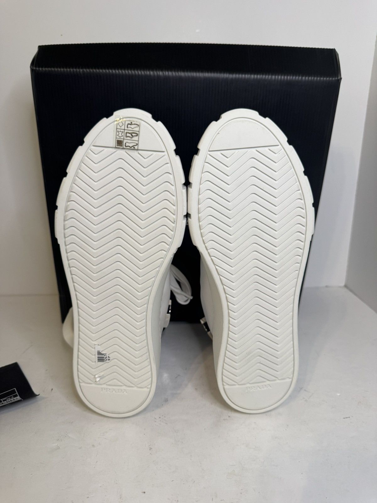 Prada Prada Nylon Gabardine Combat Boots White SZ 39.5 Size US 7.5 / EU 40-41 - 8 Thumbnail