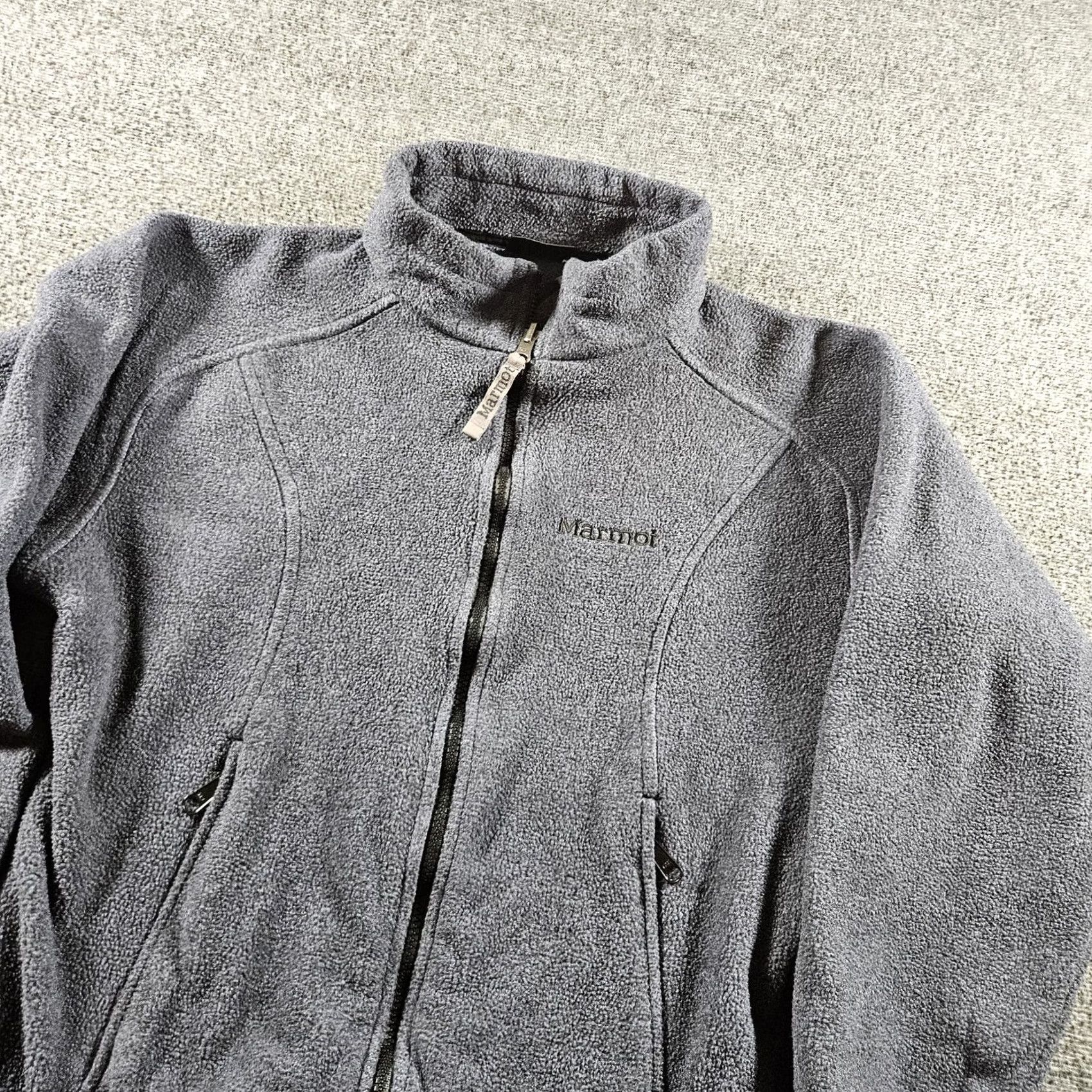 Marmot Marmot Fleece Jacket Womens M Gray Polartec Full Zip Outdoor Hiking Warm Jacket, Zip, Pockets, Elastic Waist, Logo, 2 Front Pockets Size M / US 6-8 / IT 42-44 - 3 Thumbnail