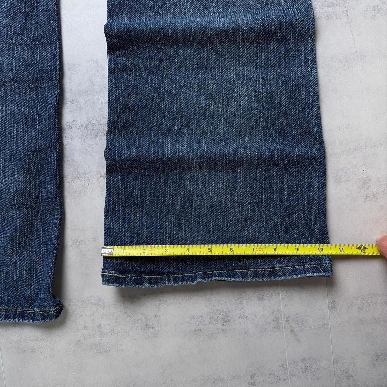 Point Zero Y2K Blue Point Zero Grunge Flared Wide Leg Denim Jeans Size 31" - 8 Thumbnail