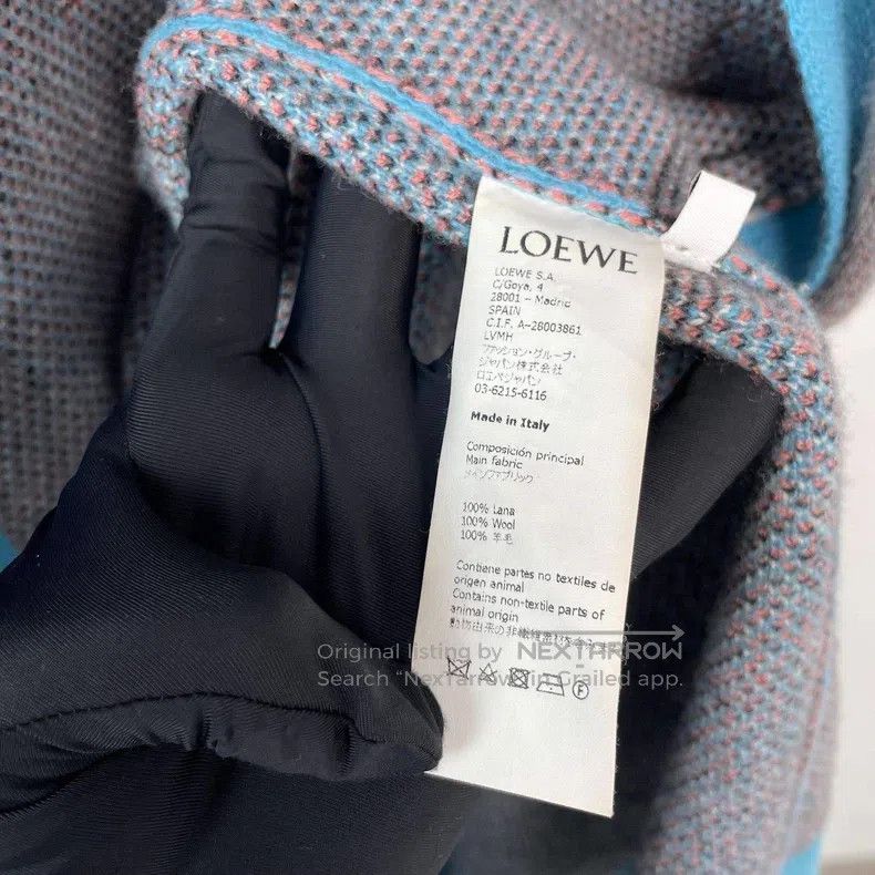 Loewe Loewe Wool Knit Cardigan - Blue Color Block Size M / US 6-8 / IT 42-44 - 5 Thumbnail