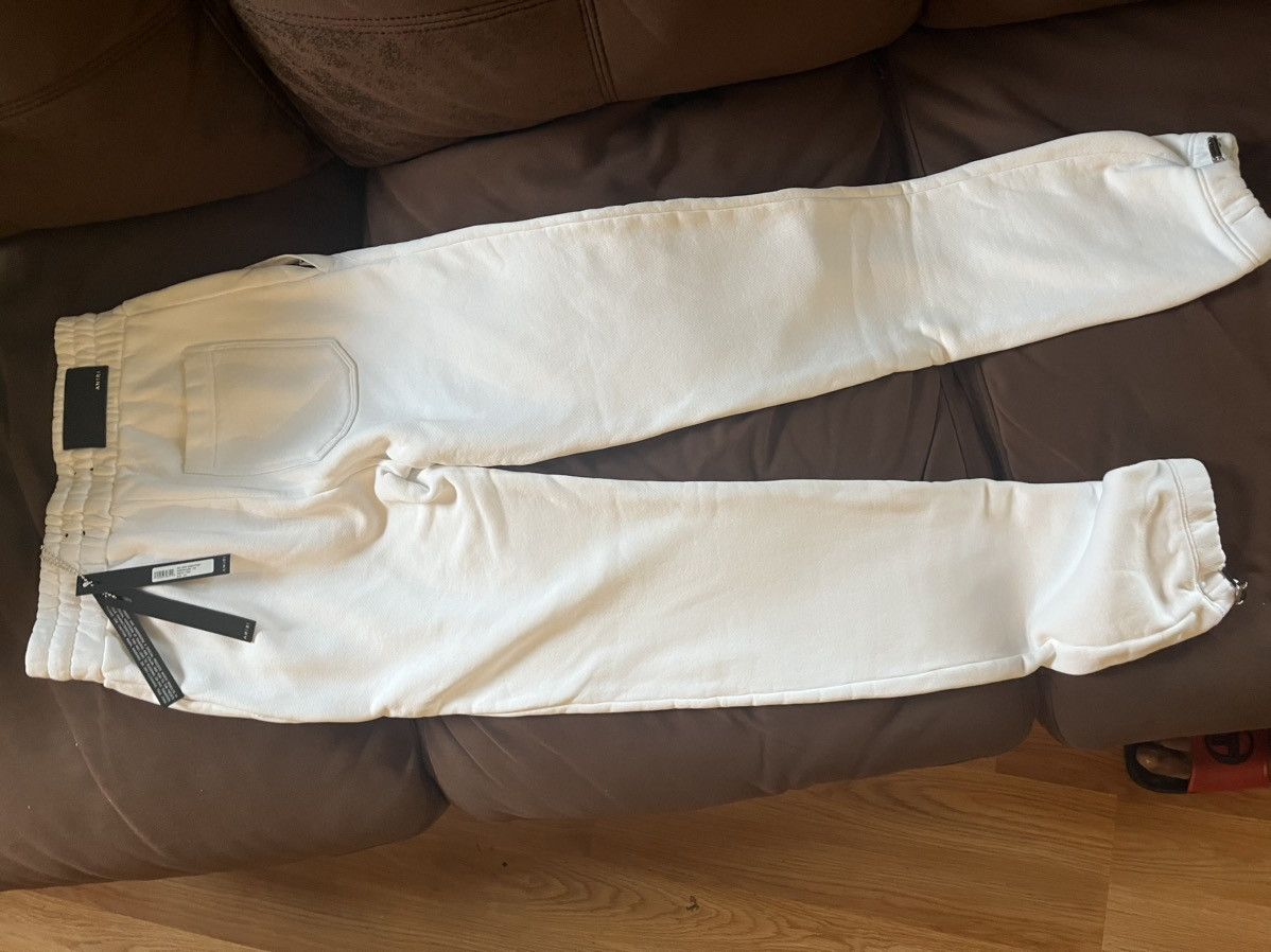 Amiri Amiri UNISEX MA Logo Sweatpant White/Red Sz: XS Orig: $750 Size US 28 / EU 44 - 5 Thumbnail