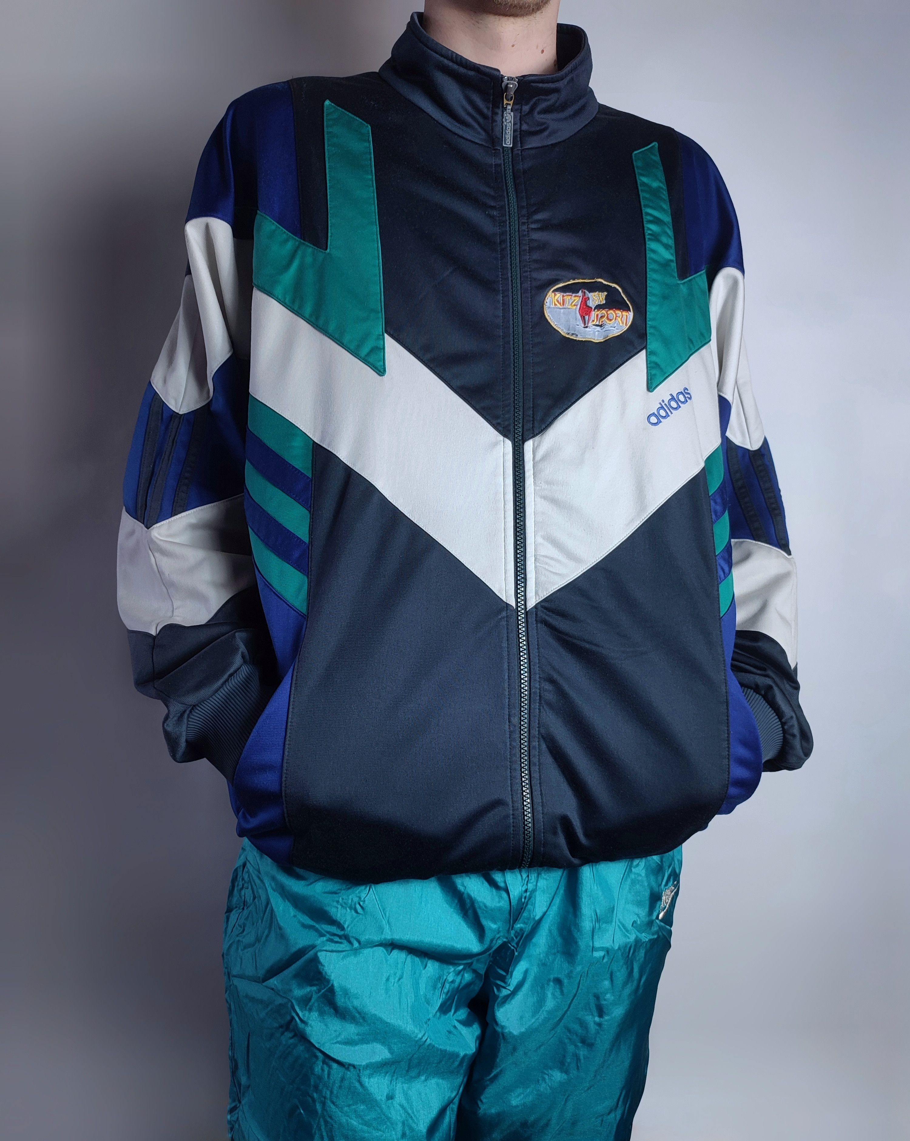 Adidas Adidas 90s Vintage Retro Zip Track Jacket Size US XL / EU 56 / 4 - 1 Thumbnail