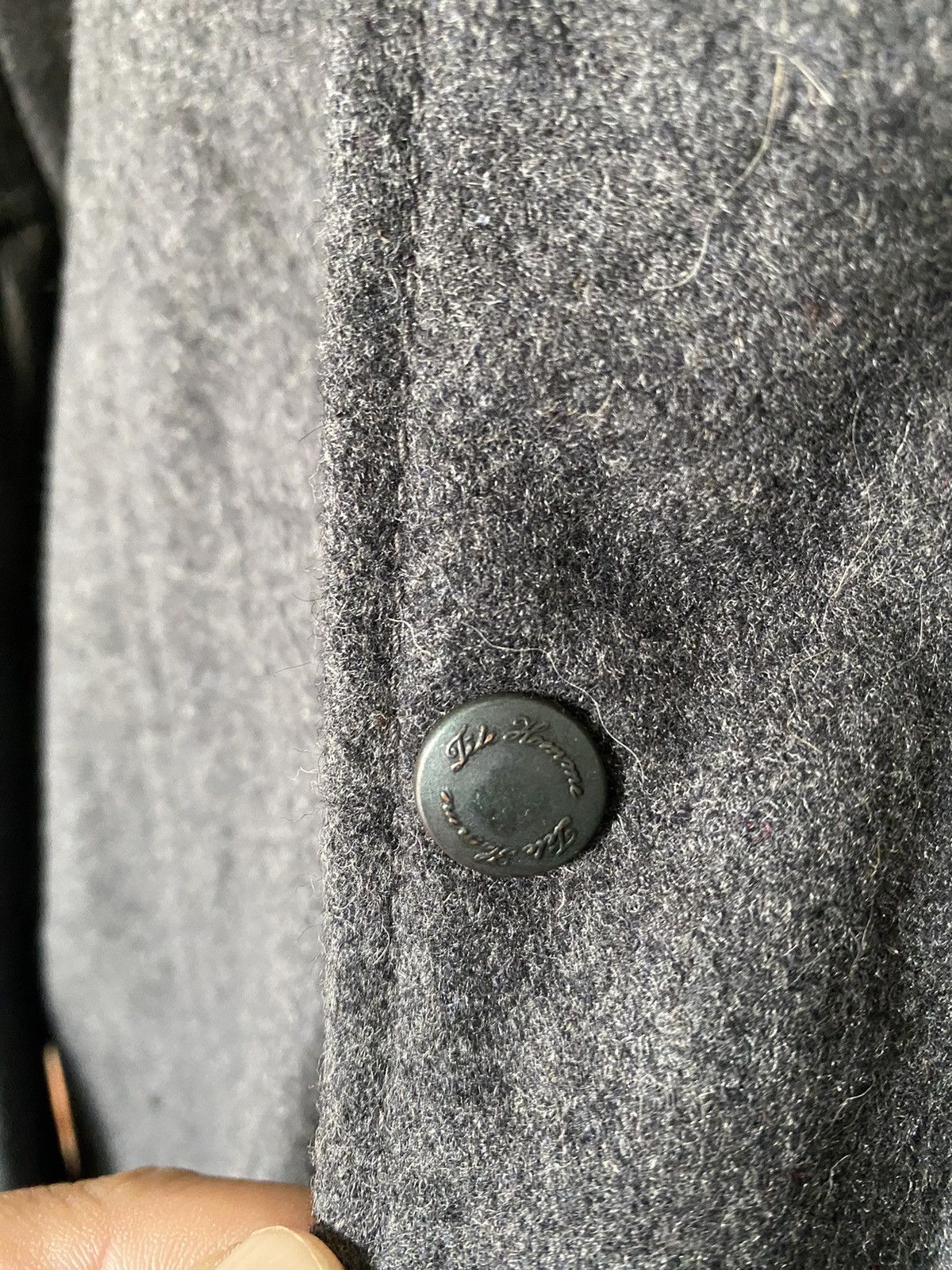 Tete Homme 🔥2000s Tete Homme Leather sleeve varsity wool jacket Size US L / EU 52-54 / 3 - 7 Thumbnail