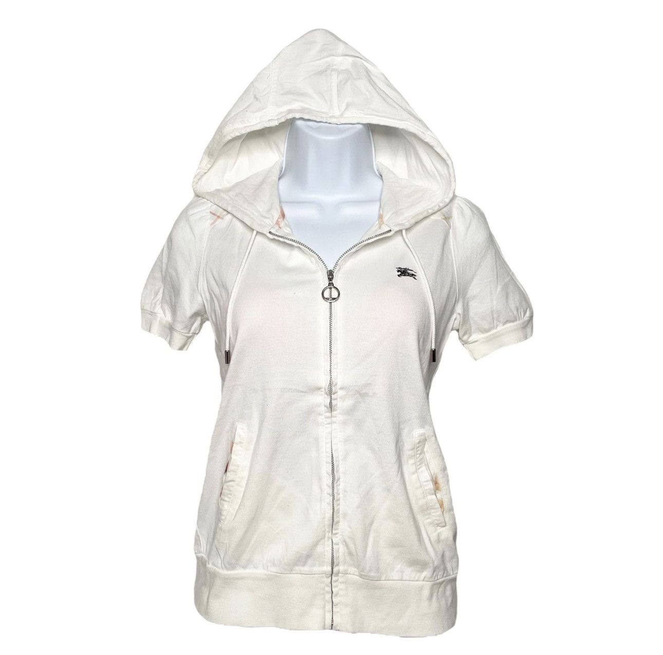 Burberry Burberry Blue Label White/ Plaid Hoodie Top Size XS / US 0-2 / IT 36-38 - 1 Thumbnail