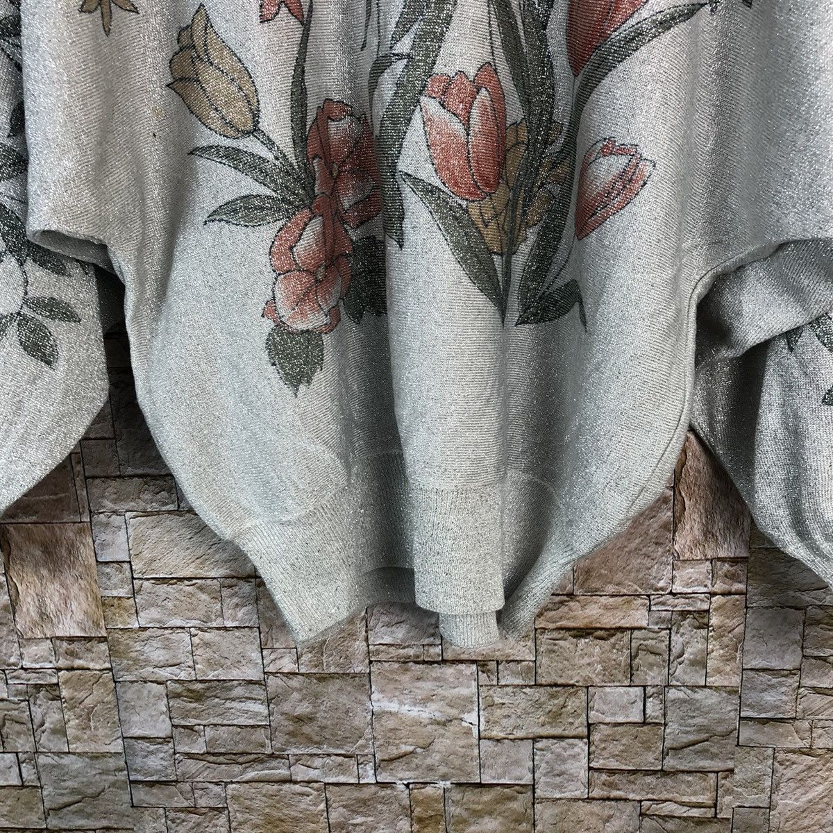 Homespun Knitwear × Japanese Brand × Vintage Edna vintage flower art design White Knitwear #A715 Size M / US 6-8 / IT 42-44 - 6 Thumbnail