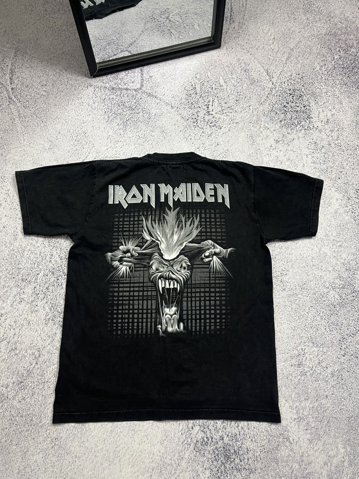 Band Tees × Iron Maiden Crazy Iron Maiden Overprint Double Sided Rock T Shirt Y2k Size US M / EU 48-50 / 2 - 7 Thumbnail