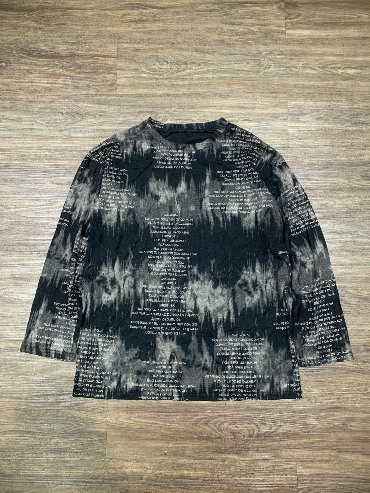 Japanese Brand Japanese Y2k Poem Newspapers Quotes Longsleeve Lgb Style Size US M / EU 48-50 / 2 - 1 Thumbnail