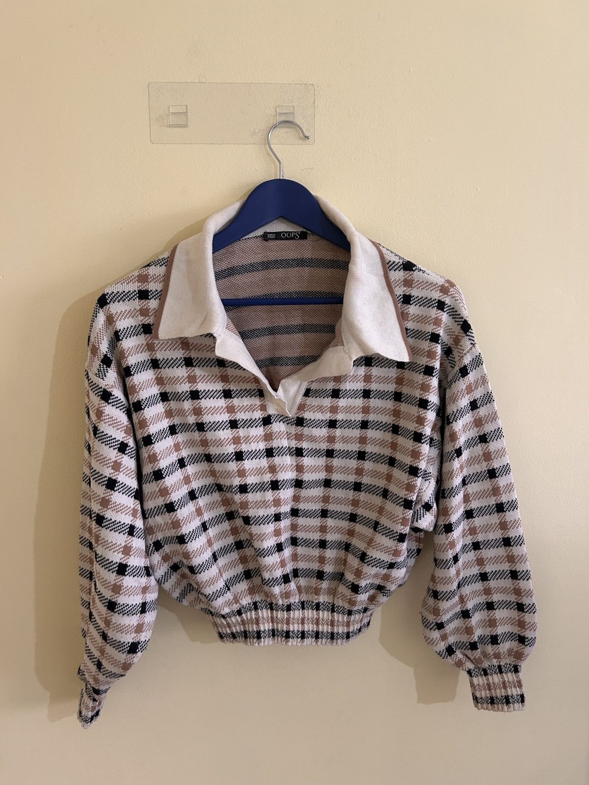 Other Oasis Plaid Cropped Shirt with Collar Size L / US 10 / IT 46 - 1 Thumbnail