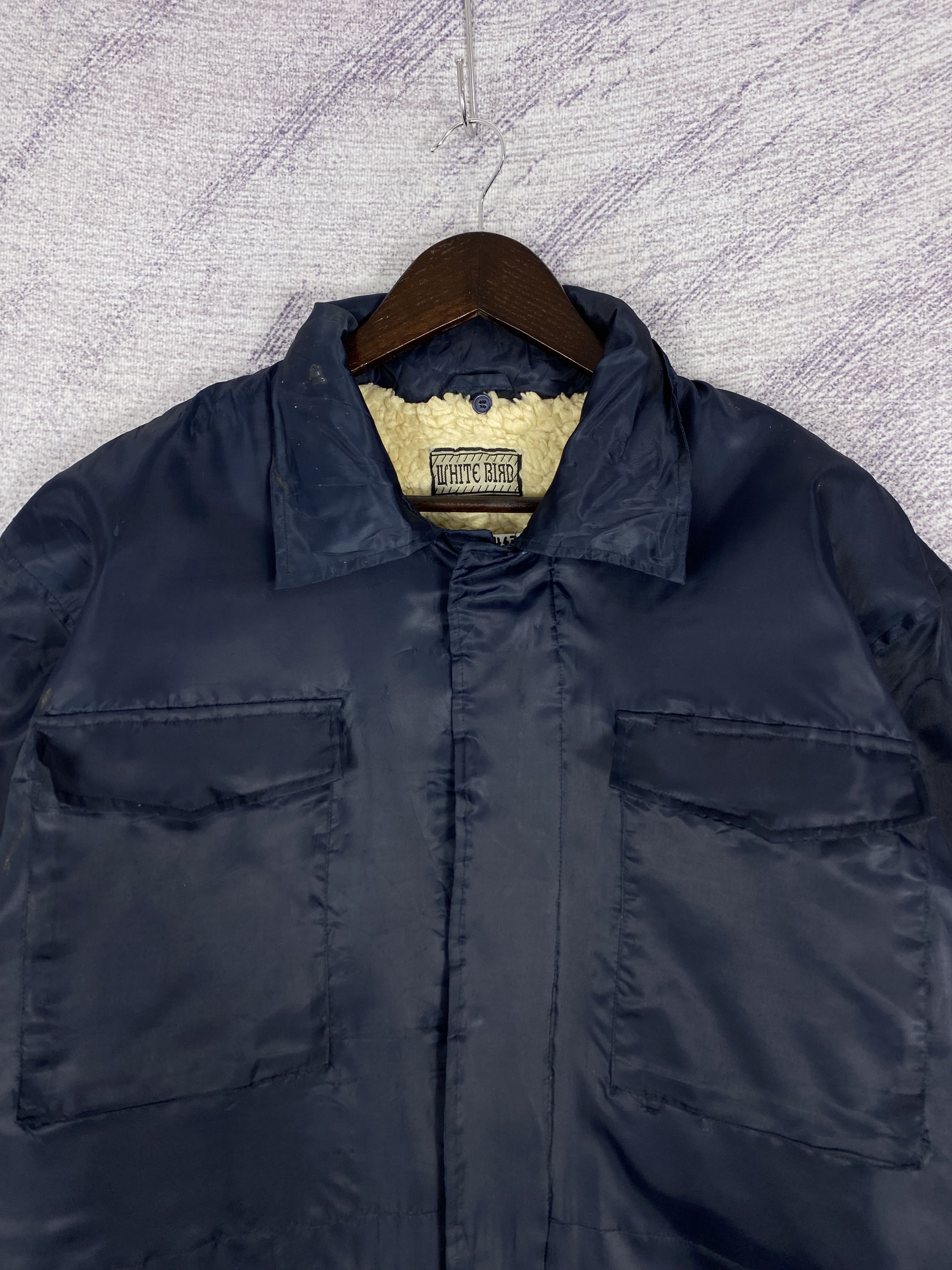 Japanese Brand Vintage White Bird Fleece Lining Multi Pocket Warm Jacket Size US L / EU 52-54 / 3 - 2 Thumbnail
