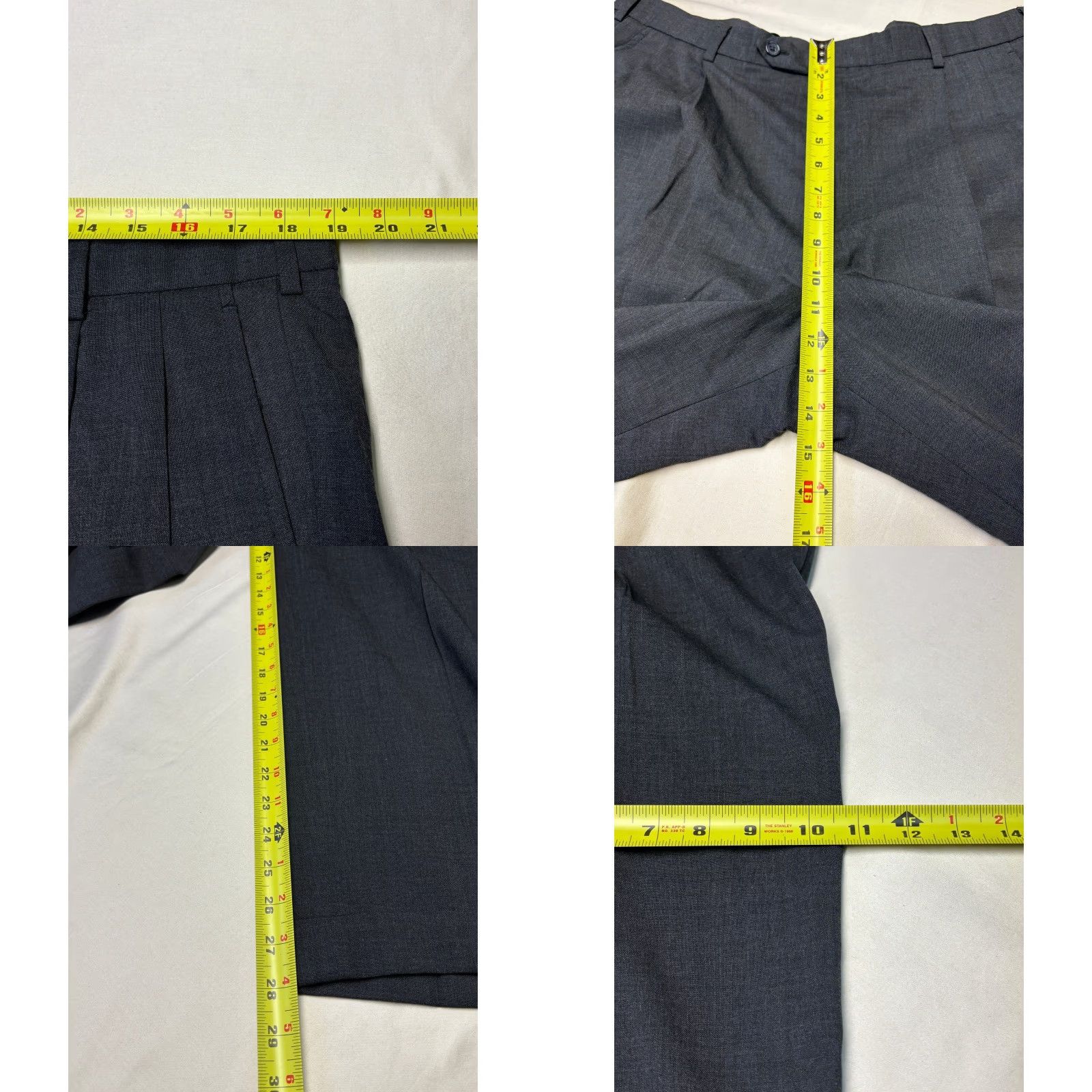 Brooks Brothers Brooks Brothers Brooksease Mens W38L28 Charcoal Gray Wool Pleated Cuffed USA Suit Pants Size 38R - 8 Thumbnail