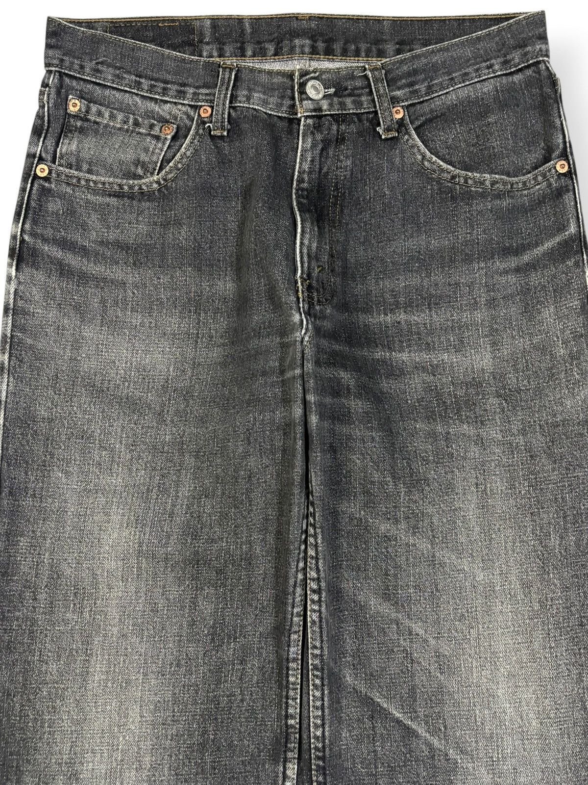 Levi's Vintage Y2K Levis 533 Charcoal Black Faded Wash Jeans Size US 30 / EU 46 - 3 Thumbnail