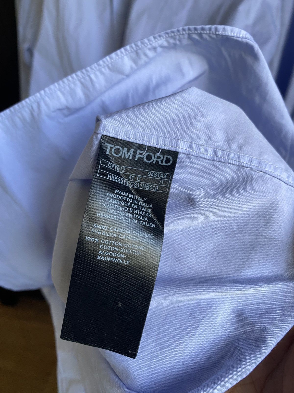 Tom Ford Tom Ford Classic Slim Fit Dress Shirt Size US M / EU 48-50 / 2 - 3 Thumbnail