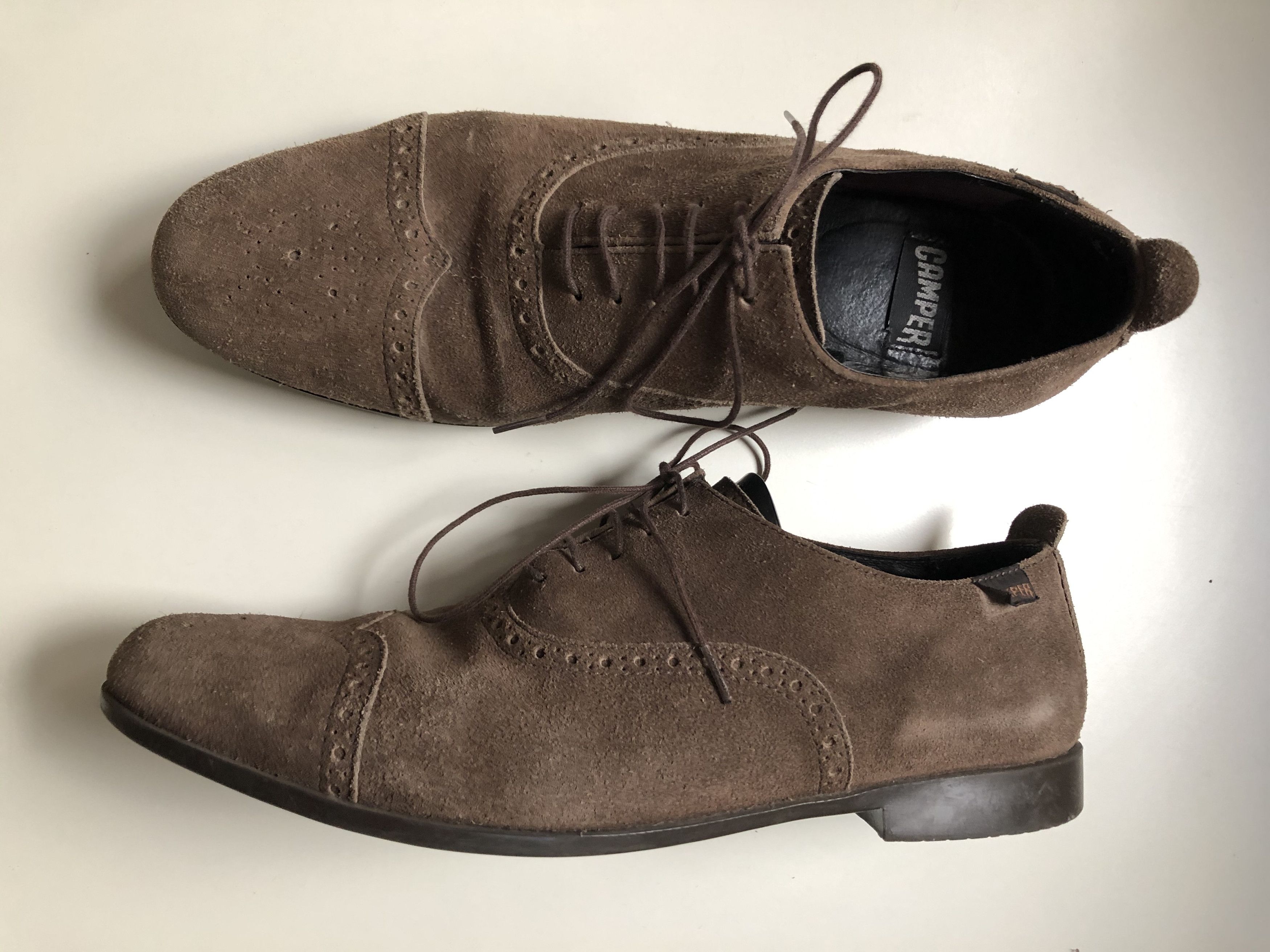 Camper Suede lace-up shoes, size 41, asymmetrical. Twins Line Size US 8 / EU 41 - 2 Thumbnail