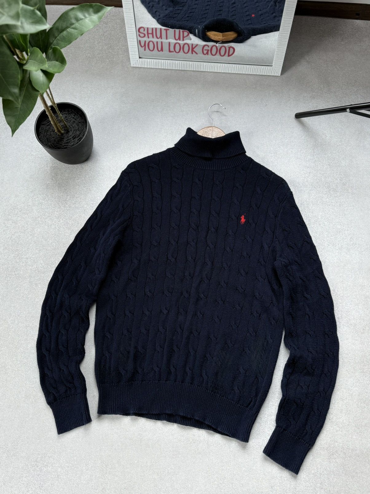 Polo Ralph Lauren Polo Ralph Lauren Sweater Turtleneck Blue Pullover Knitted Size US S / EU 44-46 / 1 - 2 Thumbnail
