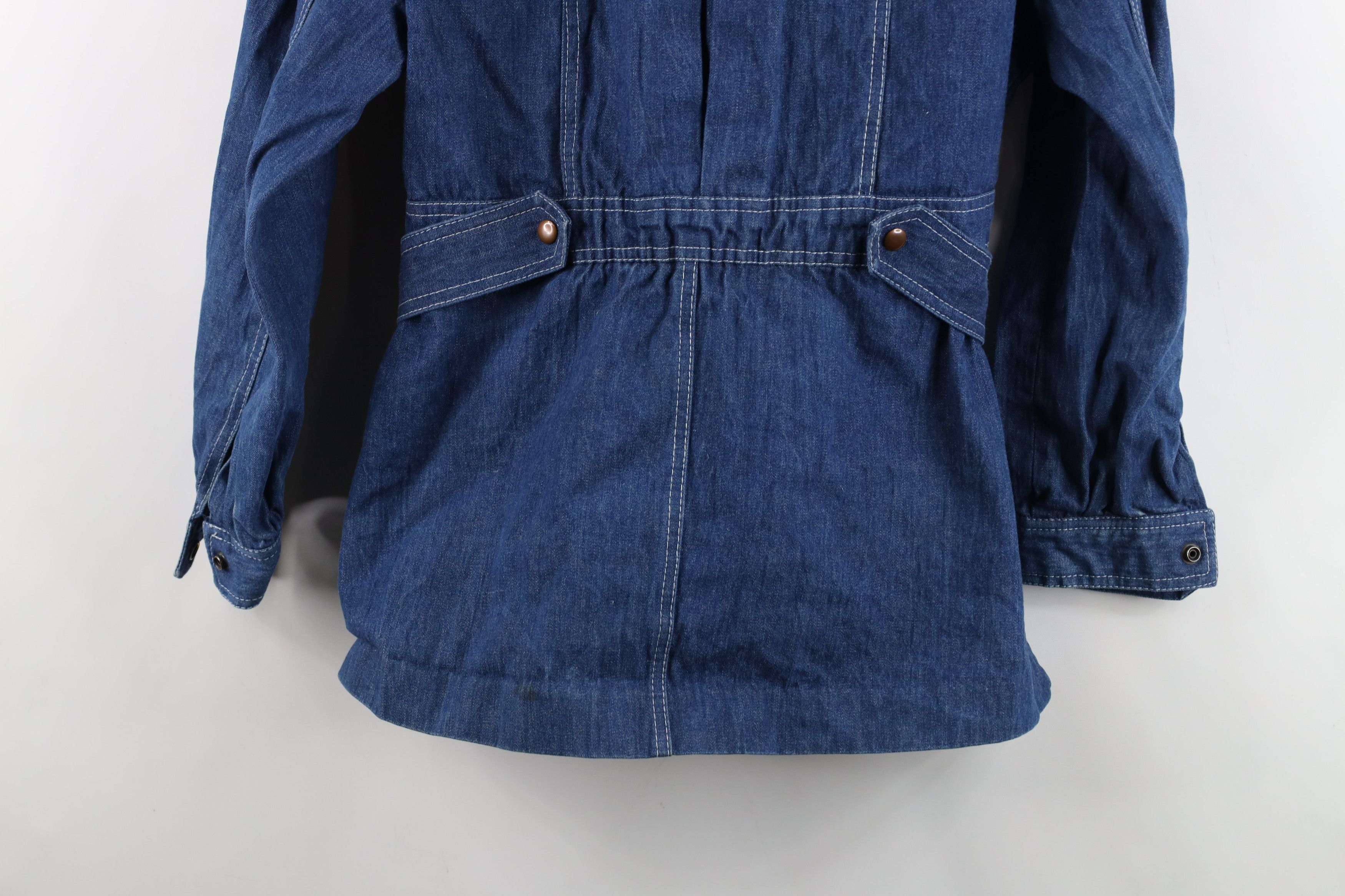 Vintage Vintage 70s Streetwear Belted Lined Denim Jean Jacket Blue Size XL / US 12-14 / IT 48-50 - 15 Thumbnail