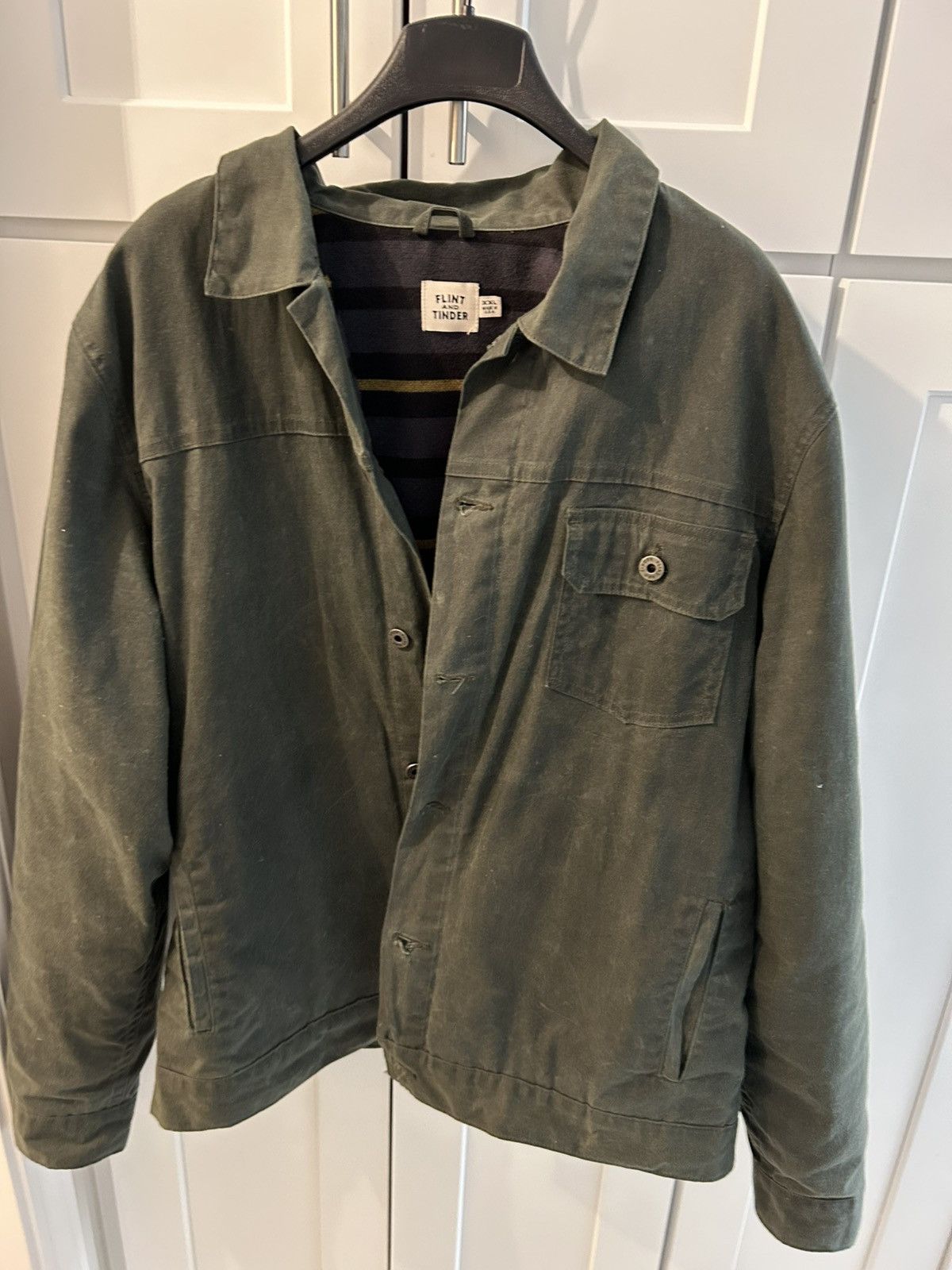 Flint And Tinder Flint and Tinder Waxed Trucker Jacket Size US XXL / EU 58 / 5 - 1 Thumbnail